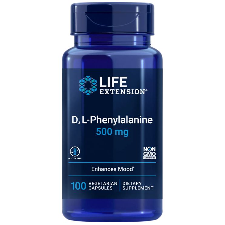 Life Extension D, L-Phenylalanine Capsules-Life Extension-Hyvinvoinnin Tavaratalo