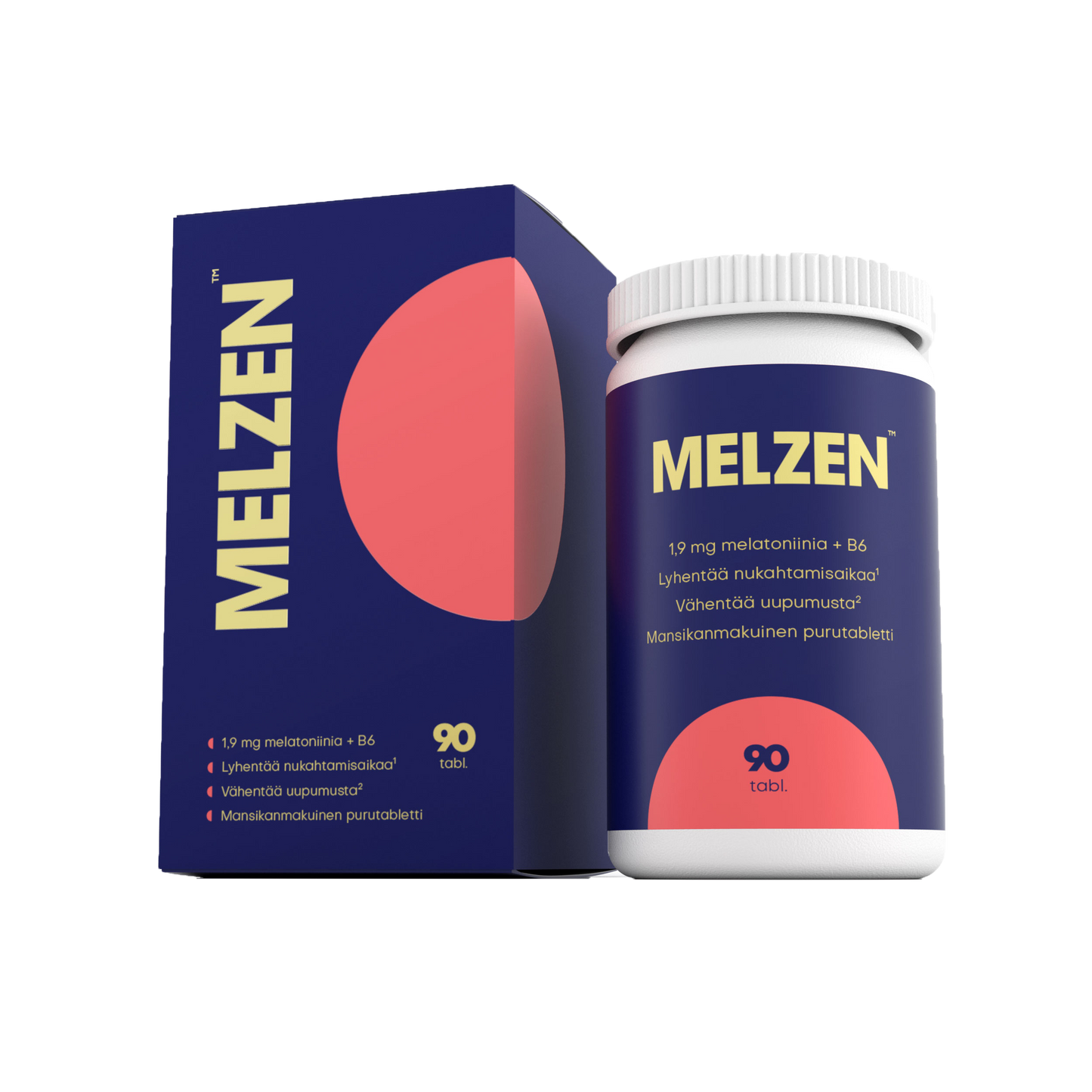 MELZEN Pureskeltava Melatoniini 1,9 mg + B6-vitamiini-MELZEN-Hyvinvoinnin Tavaratalo