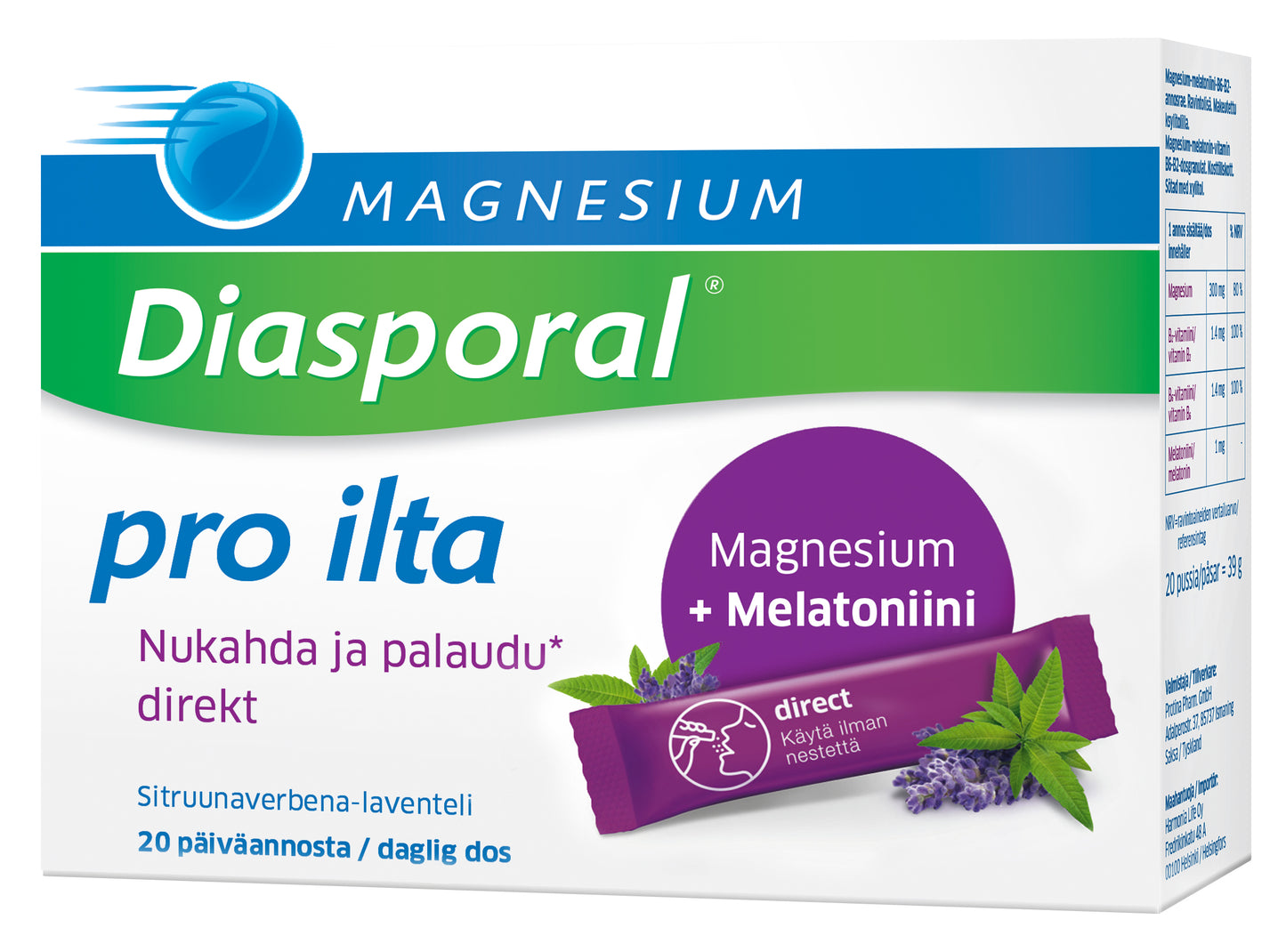 Magnesium Diasporal pro ilta Direkt (NÄYTE)
