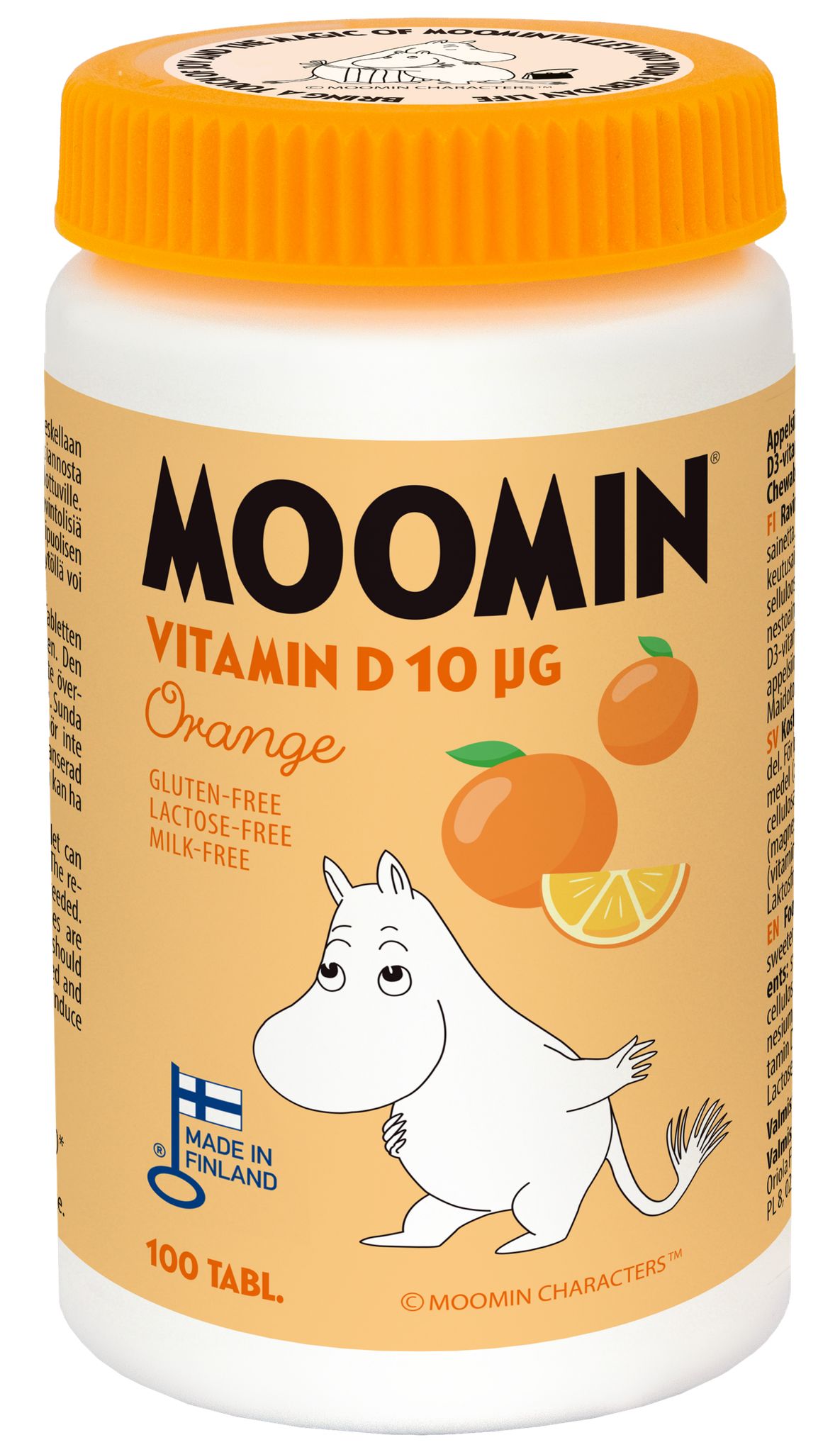 Moomin® D-vitamiini 10 µg Appelsiini