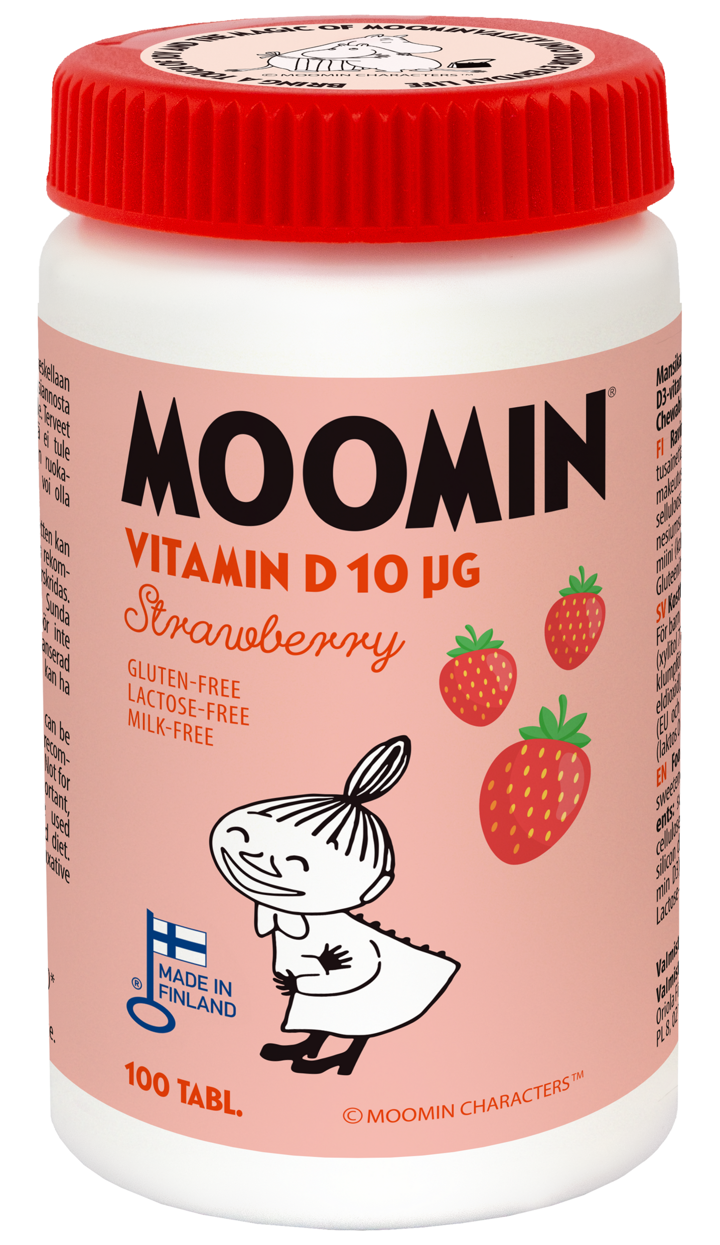 Moomin® D-vitamiini 10 µg Mansikka