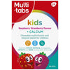 Multi-tabs Kids + Kalsium Vadelma-Mansikka-Multi-Tabs-Hyvinvoinnin Tavaratalo