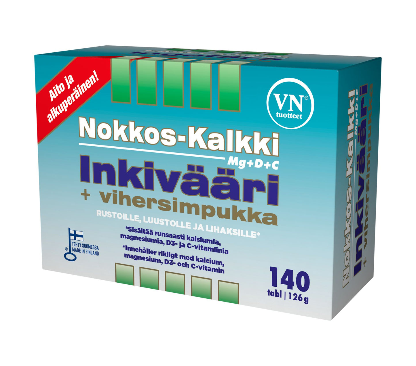 Nokkos-Kalkki-Inkivääri + vihersimpukka