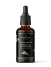 A brown glass dropper bottle labeled Nordicure Rosmariini Rosemary, featuring images of rosemary sprigs, a black dropper cap, and green accents. Label text is in Estonian and includes benefits for energy, immunity, and digestion. The label uses sans-serif fonts. The bottle stands upright against a plain white background with no people or props visible.