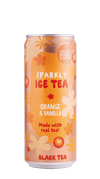 Nordic Berries & More Sparkly Ice Tea Orange & Vanilla, hiilihapotettu musta jäätee, 0,33 l tölkki