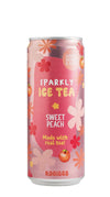 Nordic Berries & More Sparkly Ice Tea Sweet Peach, hiilihapotettu rooibosjäätee, 0,33 l tölkki