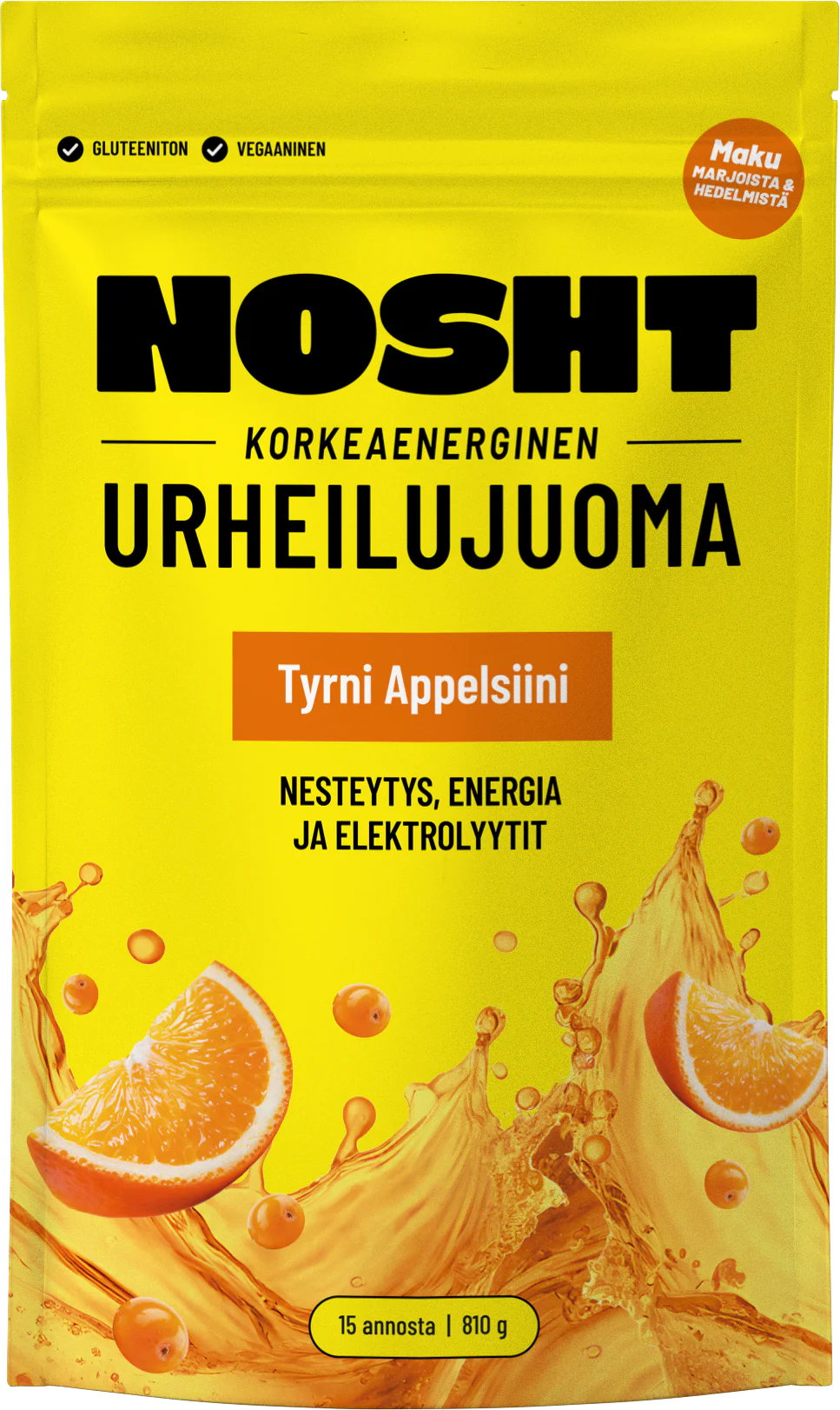 Nosht Korkeaenerginen Urheilujuoma Tyrni & Appelsiini