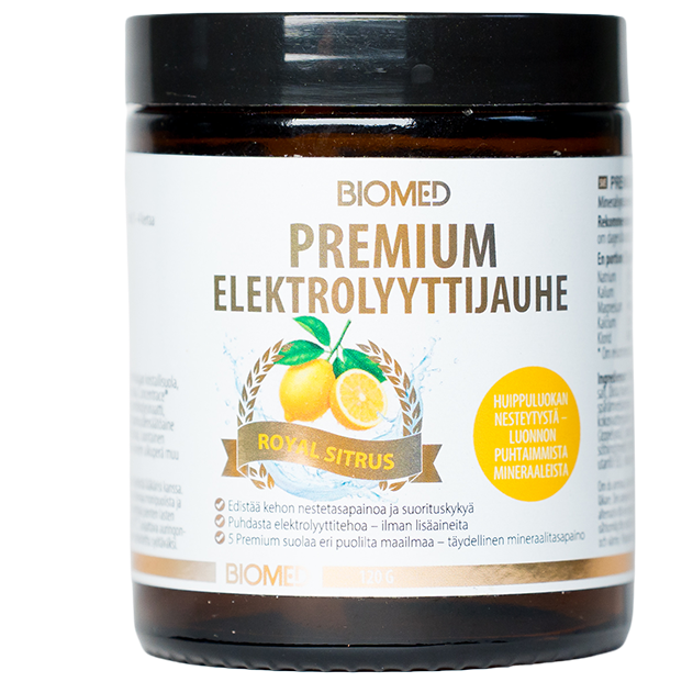 Biomed Premium Elektrolyyttijauhe Royal Sitrus