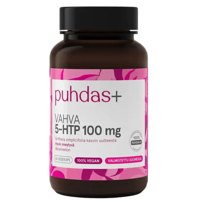 Puhdas+ 5-HTP 100 mg  (Parasta ennen 21.11.2026)