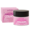 Puhdas+ Beauty Peptide Collagen -kasvovoide mustalla kannella, vaaleanpunainen pakkaus vierellä