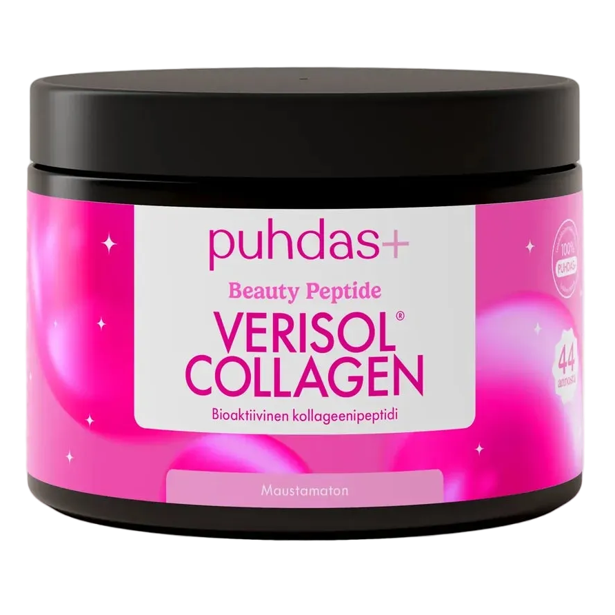 Puhdas+ Beauty Peptide Verisol Collagen -kollageenijauhepurkki, 44 annosta, maustamaton