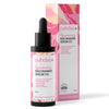 A pink and white box and bottle labeled puhdas+ Rejuvenating Niacinamide Serum 5%, with a dropper cap. The packaging highlights niacinamide skin benefits and states Made in Finland. Both the box and bottle have a matte surface, rectangular shape, and feature sans-serif text in varying font weights. The image is a product shot on a plain white background; no people or hands are visible.