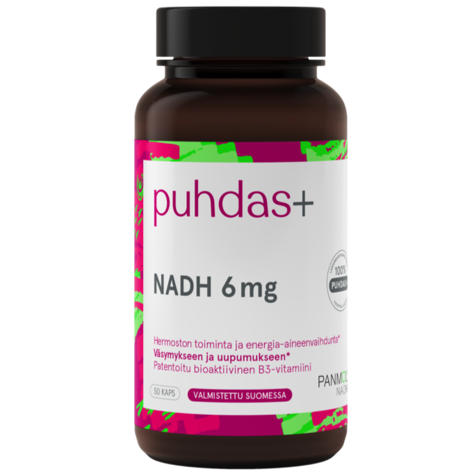 Puhdas+ Vahva NADH 6 mg-Puhdas+-Hyvinvoinnin Tavaratalo