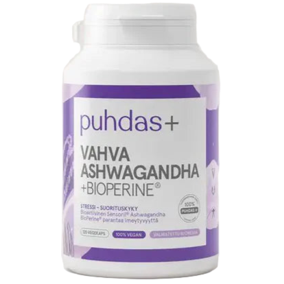 Puhdas+ Vahva Ashwaganda + BioPerine-Puhdas+-Hyvinvoinnin Tavaratalo