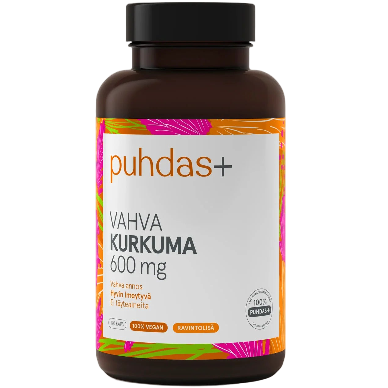 Puhdas+ Vahva Kurkuma 600 mg-Puhdas+-Hyvinvoinnin Tavaratalo