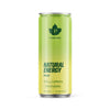 Puhdistamo Natural Energy Pear -energiajuoma, vihreä-keltainen 330 ml tölkki, 100 mg kofeiinia ja elektrolyyttejä