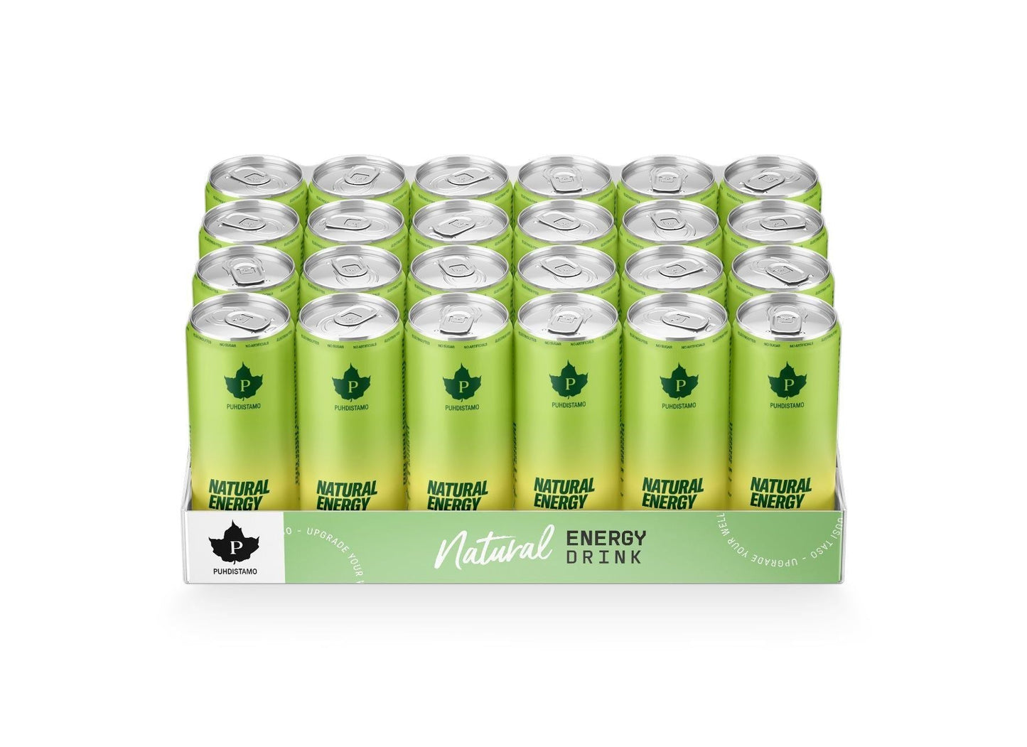24 Puhdistamo Natural Energy Pear -tölkkiä myyntipakkauksessa