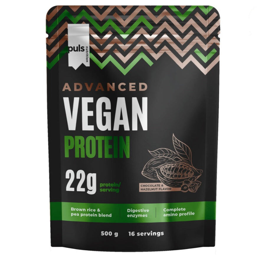 Puls Advanced Vegan Proteiini Suklaa-Hasselpähkinä-Puls Nutrition-Hyvinvoinnin Tavaratalo