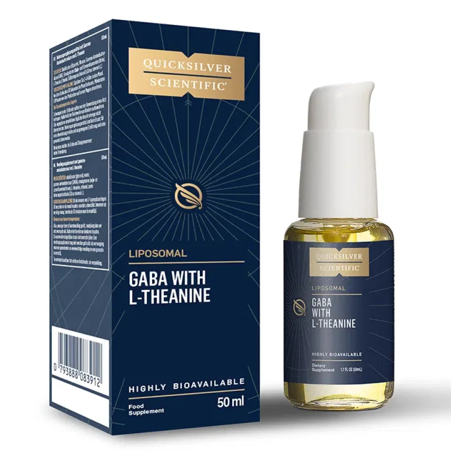 Quicksilver GABA with L-Theanine 50 ml – pullo ja pakkaus, EU-myyntipakkaus