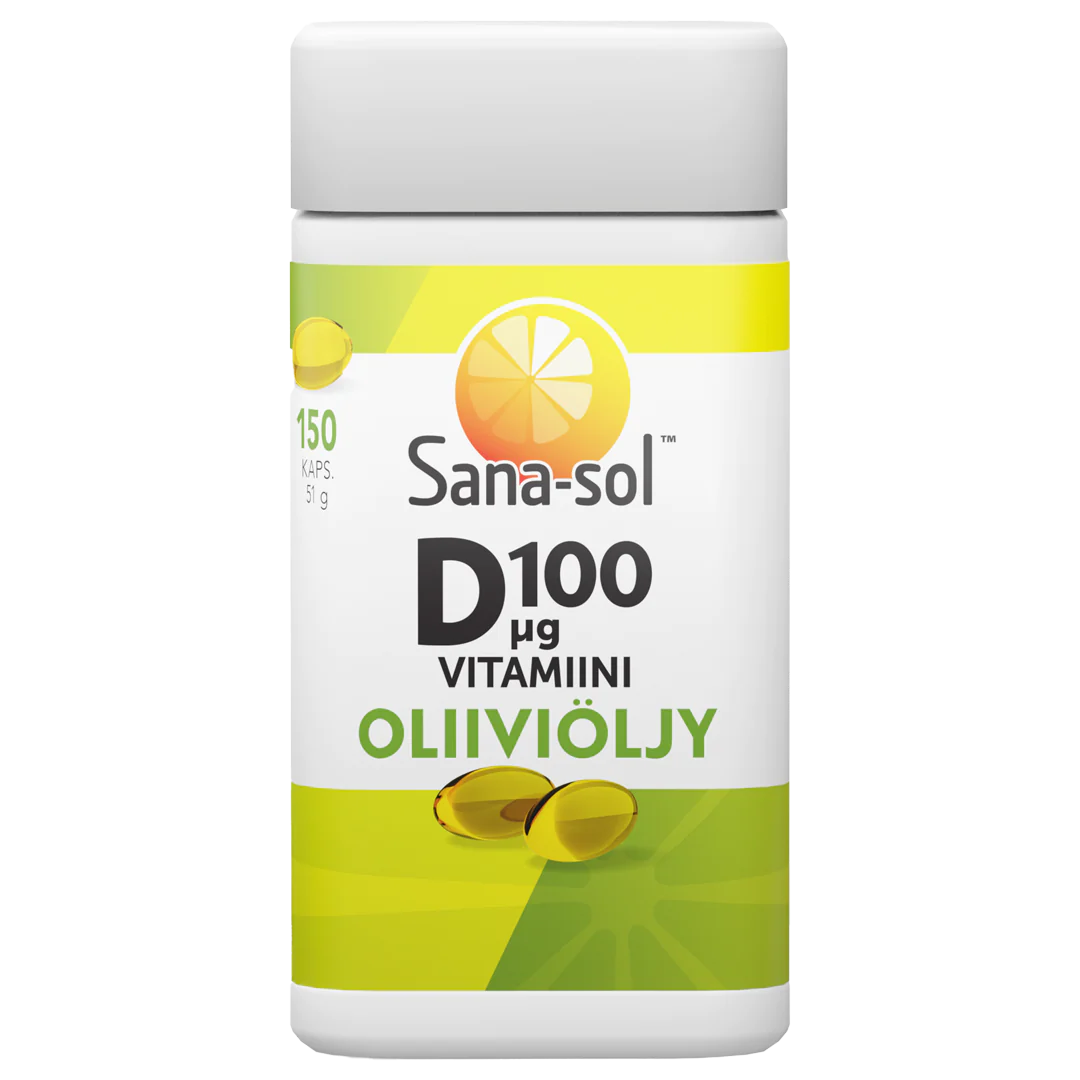 Sana-sol D-vitamiini Oliiviöljy 100 mikrog-Sana-sol-Hyvinvoinnin Tavaratalo