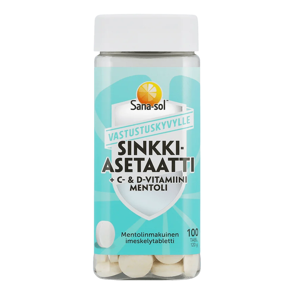 Sana-sol Sinkkiasetaatti + C- & D-vitamiini