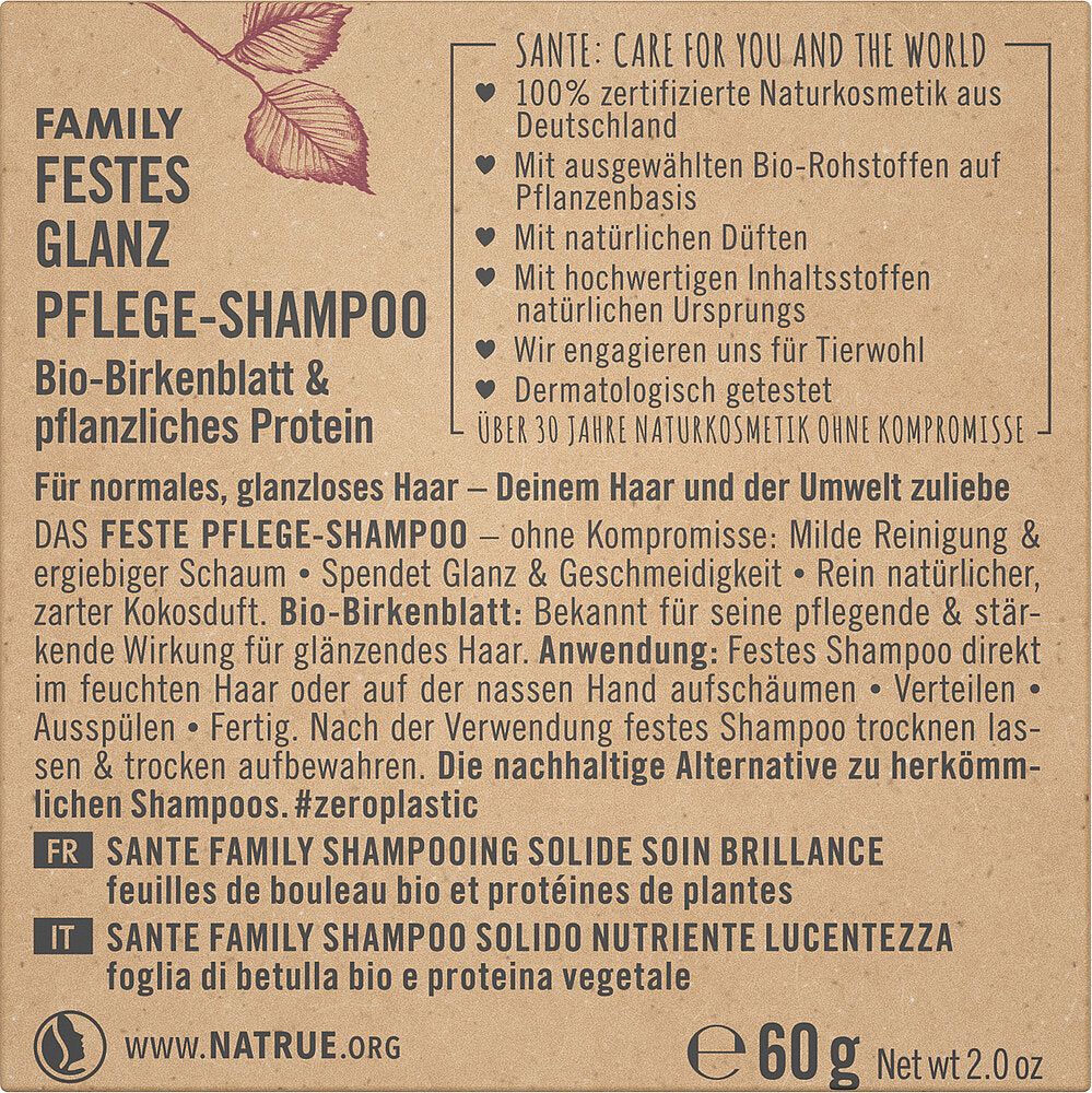 Sante Family Solid Shine Care Palahampoo-Sante-Hyvinvoinnin Tavaratalo