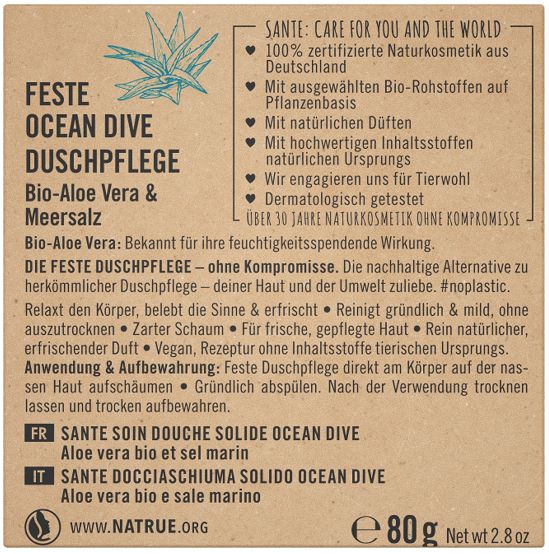 Sante Suihkugeelipala Ocean Dive-Sante-Hyvinvoinnin Tavaratalo