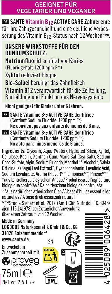 Sante Vitamin B12 Active Hammastahna