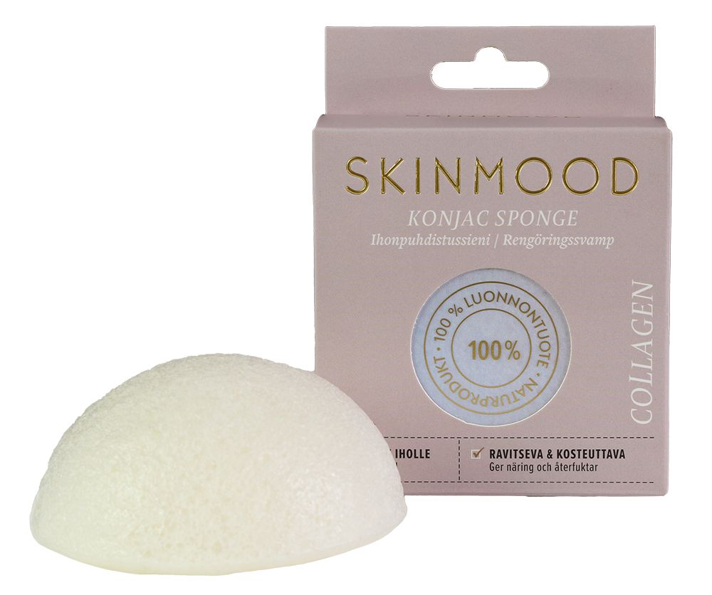 SkinMood Magical Konjac Sponge Collagen-SkinMood-Hyvinvoinnin Tavaratalo