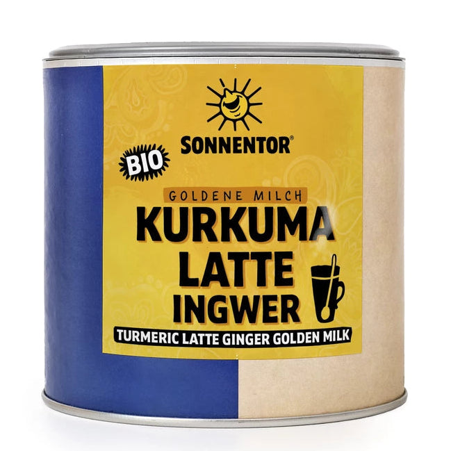 Sonnentor Kurkuma Latte Inkivääri suurpakkaus – luomu mausteseos kultaiseen maitoon