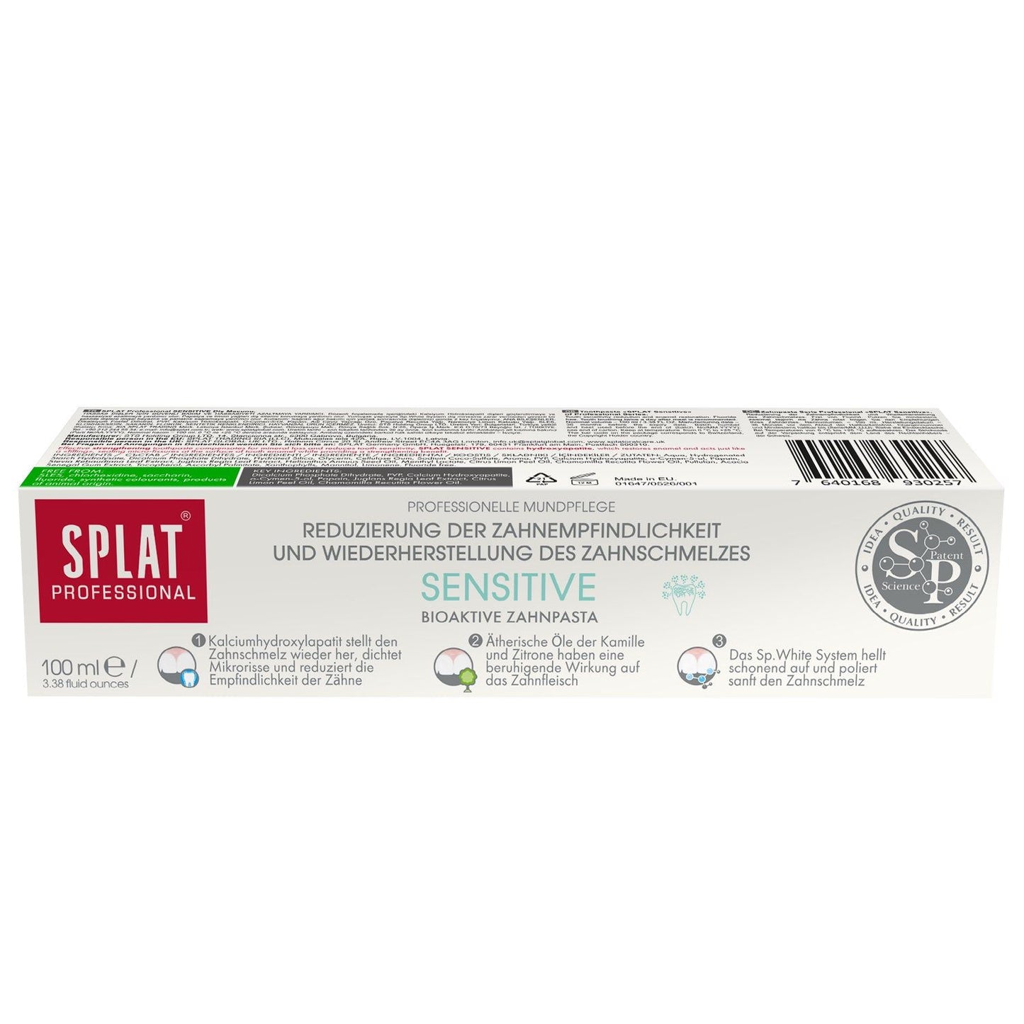 Saksankielinen Splat Sensitive -myyntipakkaus, 100 ml