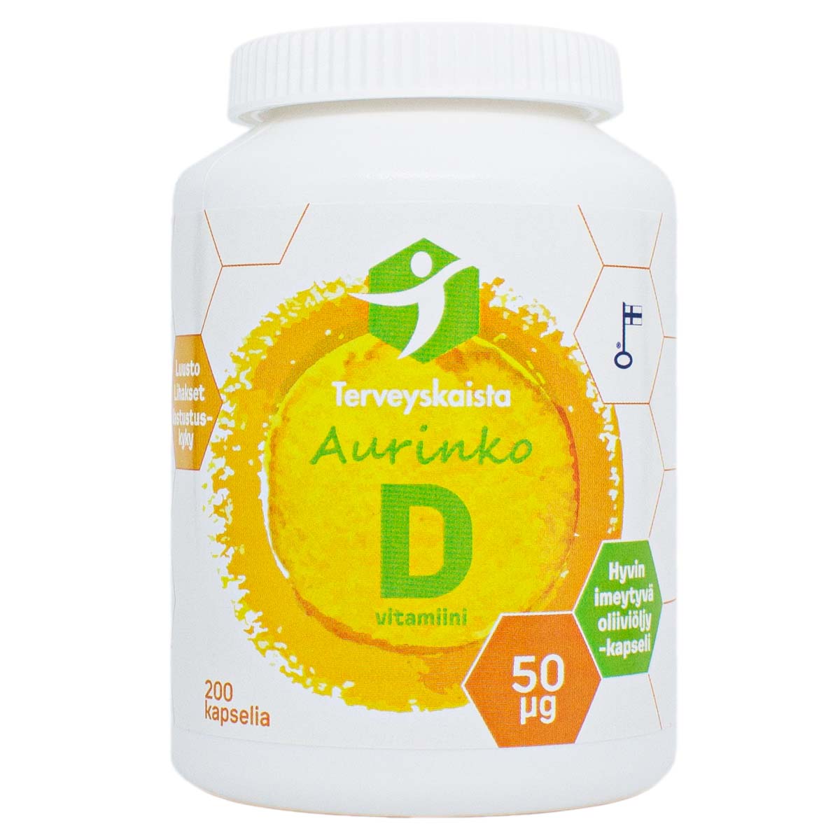 Terveyskaista Aurinko D-vitamiini 50 mikrog-Terveyskaista-Hyvinvoinnin Tavaratalo