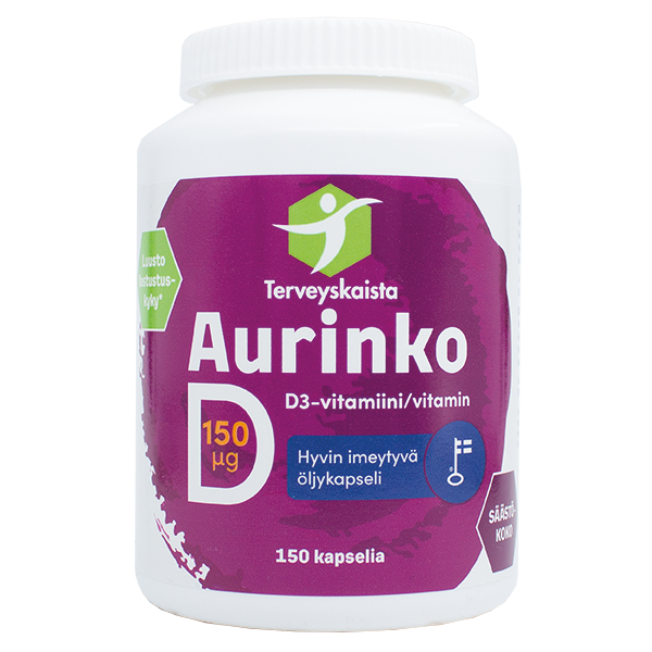 Terveyskaista Aurinko D 150 mikrog-Terveyskaista-Hyvinvoinnin Tavaratalo
