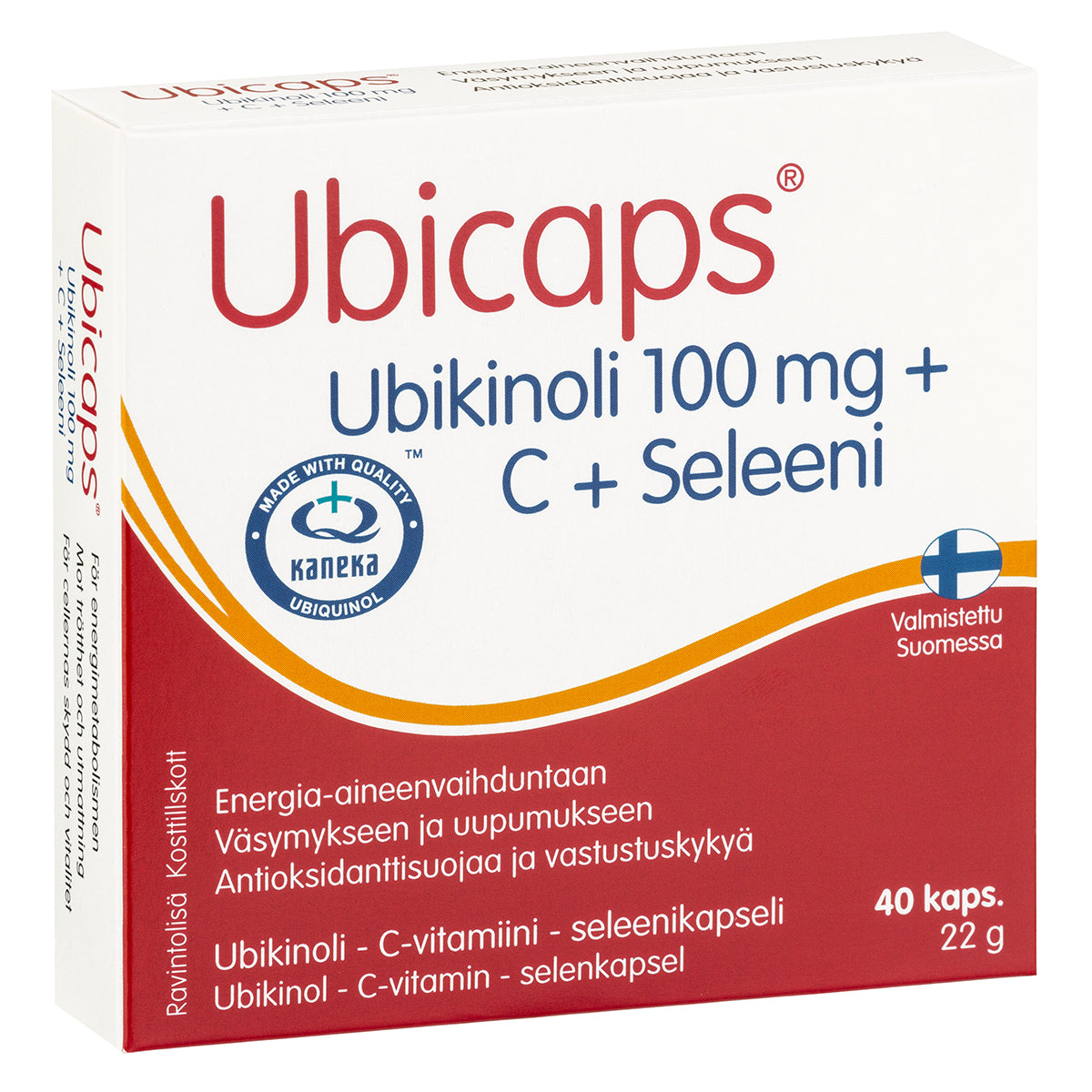 Ubicaps Ubikinoli 100 mg + C + Seleeni-Hankintatukku-Hyvinvoinnin Tavaratalo