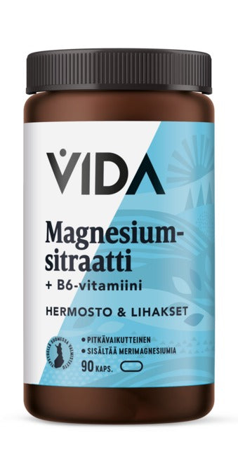 Vida Magnesiumsitraatti + B6-Vida-Hyvinvoinnin Tavaratalo