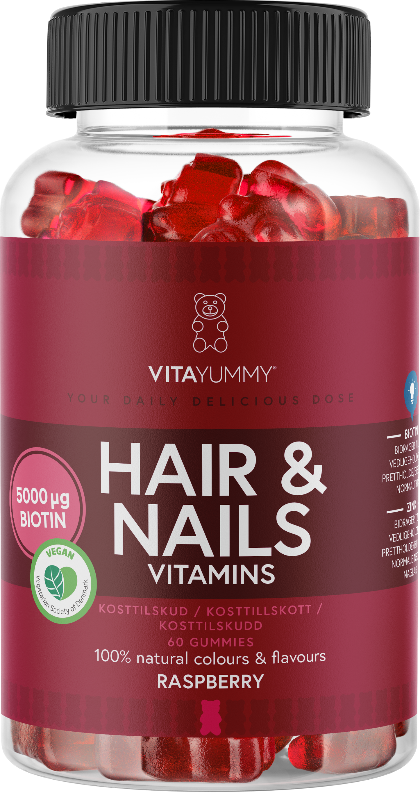 VitaYummy Hair & Nails Raspberry-VitaYummy-Hyvinvoinnin Tavaratalo