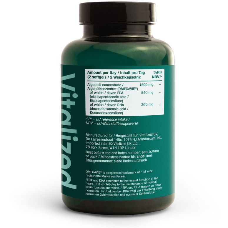 Vitalized Omega-3 Vegan-Vitalized-Hyvinvoinnin Tavaratalo