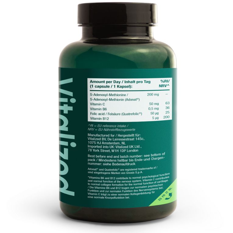 Vitalized SAMe+ 200 mg-Vitalized-Hyvinvoinnin Tavaratalo