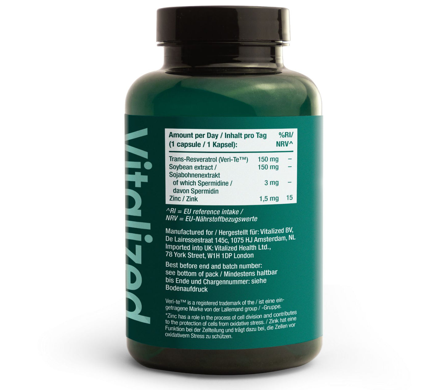 Vitalized Spermidine & Resveratrol-Vitalized-Hyvinvoinnin Tavaratalo