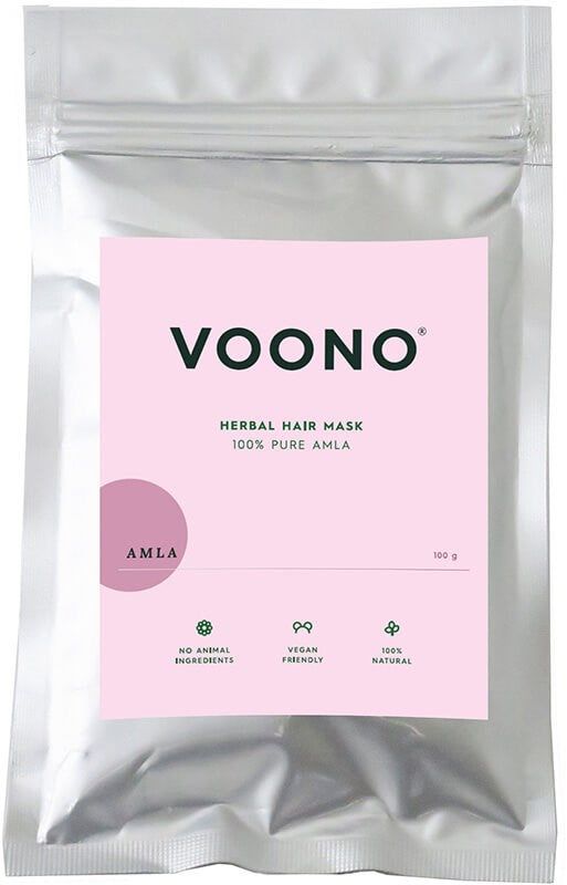 Voono Herbal Hair Mask Amla -hiusnaamiopussi, 100 % amla, 100 g