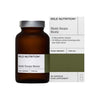 A brown glass bottle and matching rectangular box with matte finish, both labeled Wild Nutrition Multi Strain Biotic, containing 30 capsules of a food supplement with live cultures, featuring 8 microbiotic strains and 30 billion CFU per daily dose. Bold sans-serif typography in black on a white background; no people or hands visible; product set against a plain surface.