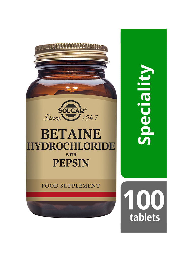Solgar Betaiinihydrokloridi + pepsiini-Solgar-Hyvinvoinnin Tavaratalo