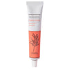 A tube of Bioearth Pomata/Cream labeled Tea tree, featuring a botanical illustration and a white cap on the bottom, highlights the natural benefits of tea tree oil. The tube is cylindrical with a matte finish and mostly white exterior. Label includes “Bioearth” and “Tea tree” in clear sans-serif type. Botanical image shows green leaves. No people or hands are visible; plain light background; close-up product shot.