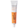 Bioearth The Herbalist Calendula Cream; oranssi-valkoinen, mattapintainen tuubi valkoisella korkilla pystyssä, etusivulla musta kehäkukkakuvitus; musta ja oranssi groteskiteksti tuotenimestä ja ainesosista; valkoinen tausta, hyvin valaistu.