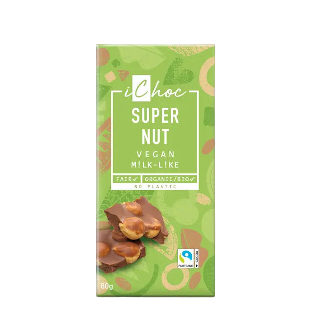 iChoc Luomu Super Nut Hasselpähkinäsuklaa-iChoc-Hyvinvoinnin Tavaratalo