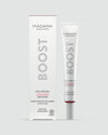 Madara BOOST Hyaluronic Collagen Hyaluronihapposeerumi; tuubi ja pakkaus vierekkäin
