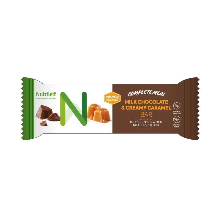Nutrilett Ateriankorvikepatukka Milk Chocolate & Creamy Caramel 15-pack (Parasta ennen 14.06.2024)-Nutrilett-Hyvinvoinnin Tavaratalo