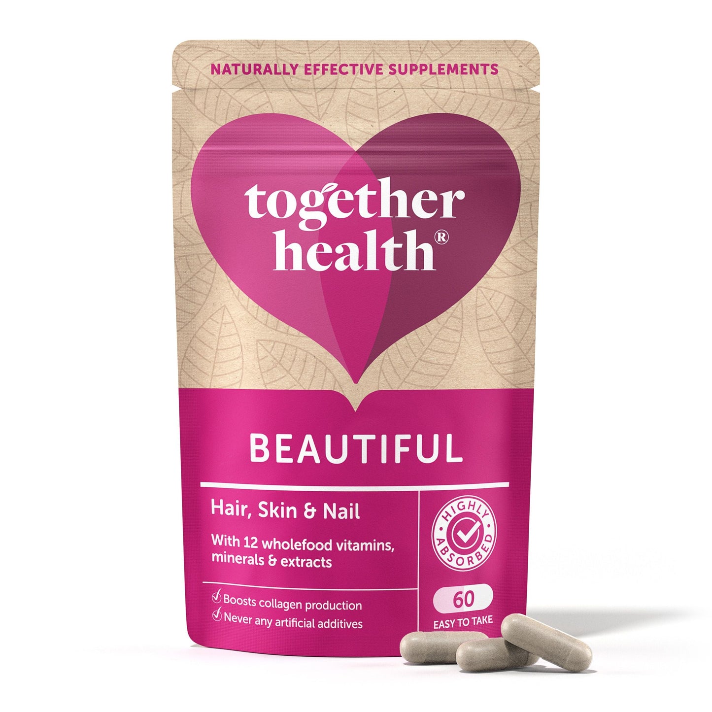 Together Health Beautiful Hair, Skin & Nail Daily (Parasta ennen 31.03.2024)-Together Health-Hyvinvoinnin Tavaratalo