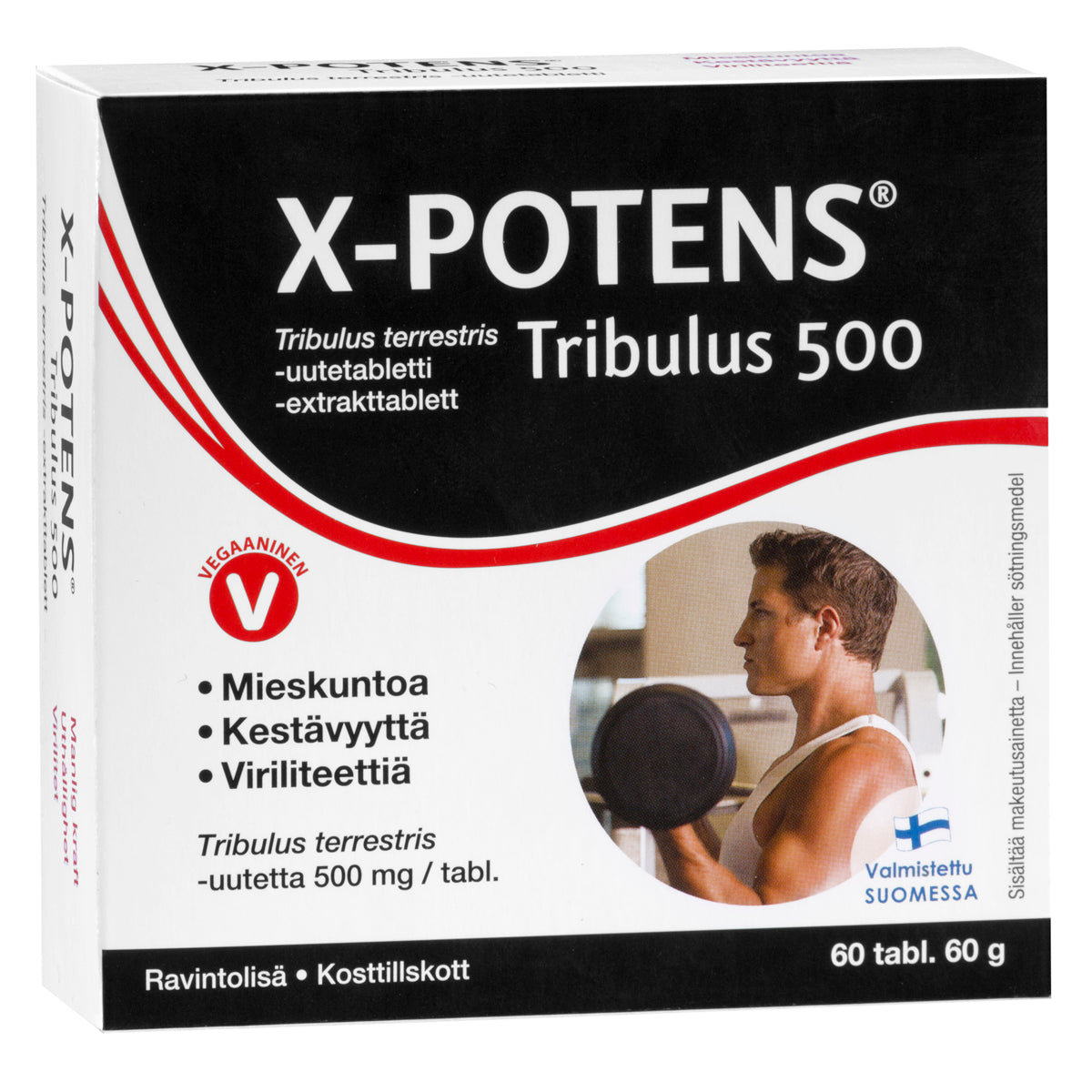 X-potens Tribulus 500-Hankintatukku-Hyvinvoinnin Tavaratalo