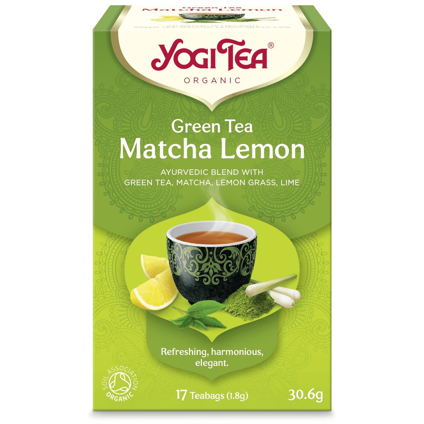 YogiTea Luomu Green Matcha Lemon tee-YogiTea-Hyvinvoinnin Tavaratalo